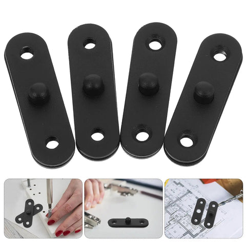 Hidden Stainless Steel Door Hinges Black Concealed Design Heavy Duty Pivoting Hardware For Doors And Windows 4 Pack