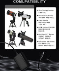 Compatibility chart and 10 Feet Long Replacement AC Power Adapter Cord For NexStar Telescope Series with 18778 adapter.