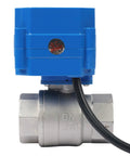 1 Inch Motorized Ball Valve With 110 VAC Plug, NSF Certified 304 Stainless Steel, Auto Return, Normally Closed, Drinking Water Safe, NPT Thread