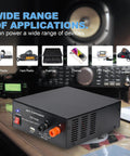 13.8V 30A DC Power Supply For Ham Radios And Bench Projects, Compact Regulated Benchtop Converter With Cooling Fan, USB Output
