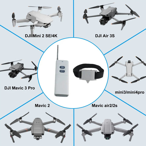 All Terrain Drone Airdrop System With Remote Release For Payload Delivery Across Mavic Mini 4 Pro Mini 3 Mini 2 Air 2 Air 2S Mavic 3 Pro Mavic 2 Payload Clip Release Device Ring Thrower Drop Kit Drones Not Included with various drone models.