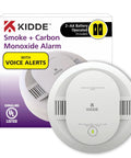 2 In 1 Smoke And Carbon Monoxide Alarm With Voice Alerts Battery Powered Home Safety Detector with LED Indicator and Packaging