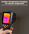 Handheld Thermal Imaging Camera With 320x240 Super Resolution And 25Hz Refresh Rate For Quick Moisture Checks in use, showing screen display.
