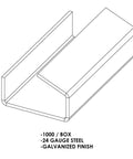 Diagram of One Half Inch Snap On Open Plastic Strapping Seals For Polypropylene And Polyester Straps, Galvanized Steel, 1000 Pack