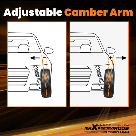 Adjustable Rear Camber And Toe Arm Kit For BMW 3 Series 2006 To 2011 E90 E92 E93 High Strength Steel Precision Alignment Rust Resistant Finish Upgrade Your Ride With Better Handling And Tire Wear., diagram showing rear wheel camber adjustment on BMW 3 Series