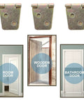 Image of Ten Pack 56x20mm Wood Case Hinges Durable Metal Box Hinges for doors and wooden boxes, showcasing hinge design.