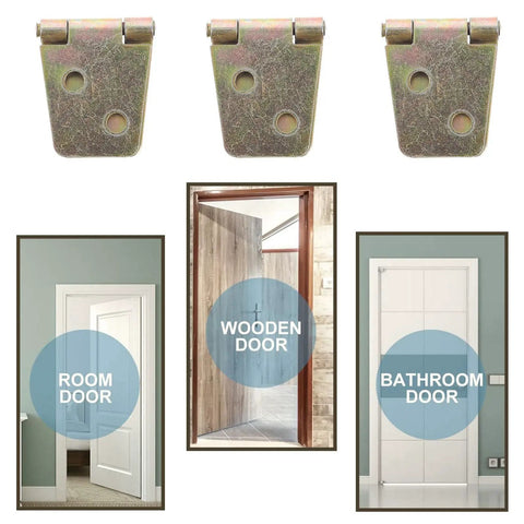 Image of Ten Pack 56x20mm Wood Case Hinges Durable Metal Box Hinges for doors and wooden boxes, showcasing hinge design.