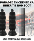 Two Pack Thick Silicone Tie Rod Boot Kit For Rack And Pinion Large Caliber Cuttable Inner Boots With Ties And Clamps