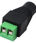 Hassle Free Dc 5.5 To 2.1Mm Female Barrel Adapter with secure 2 pin screw terminals, compact design for CCTV and LED applications.