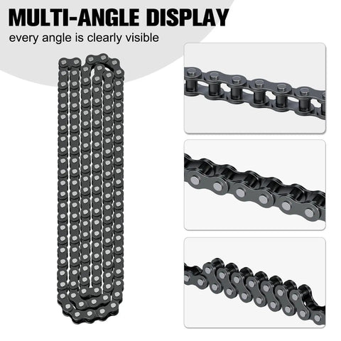 Multi-angle view of Heavy Duty 35 Chain 140 Links Chain Breaker For Mini Bikes showing chain and links detail.