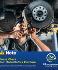 Mechanic checking 2 Pack Front Wheel Bearing Hub Assembly 5 Lug With ABS Compatible With Audi A3 Quattro Q3 TT in garage