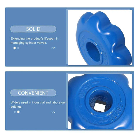 Gas Cylinder Valve Handles Set Of 4 Anti Slip Aluminum Alloy Hexagonal Industrial Hand Wheels For Emergency Valve Opening