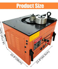 Plug And Play 110V Electric Rebar Bender Machine Handles Steel Bars 6mm To 32mm With Smooth 0 To 180 Degree Adjustment And Robust Bench Design dimensions.