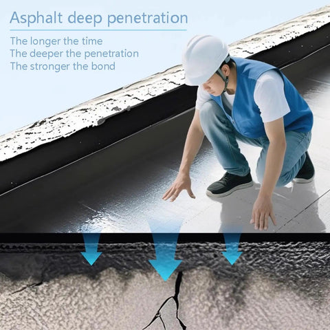Self Adhesive Ice And Water Shield Roof Underlayment Roll No Sweat Asphalt Shingle Repair Tape Stops Roof Leaks Dead, worker inspecting sealant application.