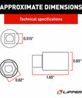Replacement Coupling Motor For SlimRack RV Slide Out With Square Shaft Drive And D Shape Cutout Lippert TV Lift Ready Durable Unit To Get Your Camper Back On The Road dimensions diagram