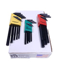 30 Piece Hex And Torx L Wrench Set With SAE And Metric Wrenches, High Torque Steel, 20 Percent Longer Life, Includes 9 Metric Sizes
