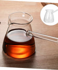Side Handle Turkish Cezve Coffee Pot With Clear Glass Butter Pan High Borosilicate Heat Resistant Up To 100 Celsius