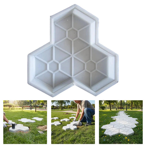 Leaf Pattern Concrete Paver Mold For Pathways And Patios Reusable Stone Garden Mold DIY Landscape Paving Tool with outdoor pathway