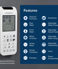 Remote control for Straight Up Luxe Electric Bidet Toilet Seat With Super Comfy Heated Seat, offering various wash options.