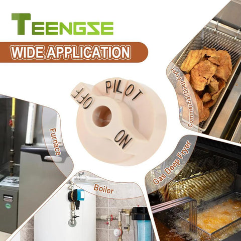 Gas Valve Knob Replacement 4 Pack For Robertshaw Thermostats And Compatible Models 1751 012 S1453A P3202 shown with appliances