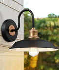 Dope Farmhouse Gooseneck Barn Lights Black Outdoor Wall Sconces For Exterior Use E26 Porch Lights For Garage Front Door Entryway Bathroom Doorway 2 Pack.