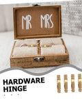 Brass Barrel Hinges 25 Pcs For Jewelry Box And Keepsake Box With Hidden Cylindrical Design displayed on linen