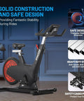 Five In One Exercise Bike For Home Gyms With 350 Lb Capacity 32 Level Magnetic Resistance And Safety Brake side view