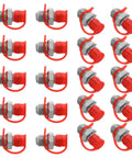 Premium 20 Piece Grease Fitting Kit With Straight Nozzle Tips And Rubber Caps For Tough Auto Maintenance, Precision Zerk Tools That Make Car Care Simple And Smooth For All Your Vehicle Repair Needs. 20 pcs red capped fittings