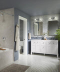 Modern bathroom with Oil Rubbed Bronze Shower Faucet Trim Kit 1H PB With Easy Install Durable Finish Premium Shower Control Trim