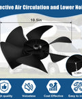 RV Air Conditioner Fan Blade Replacement Compatible With Dometic Brisk And Duo Therm showing fan blade dimensions