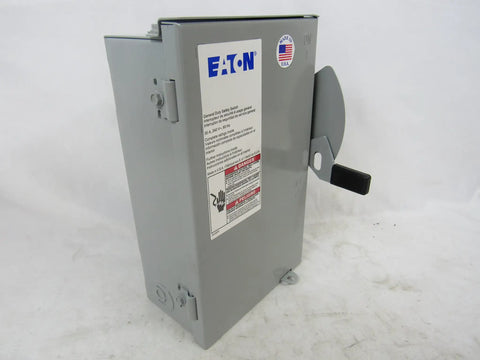 DG221URB 2 Wire 2 Pole Non Fusible B Series General Duty Safety Switch 240 Volt AC 30 Amp NEMA 3R Beefy Industrial Workhorse For Tough Electrical Jobs And Projects