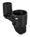 Heavy Duty Cnc Dust Shoe With Ironclad Magnet Base Fits 52Mm Spindle And 300W 500W Router, detailed view of black dust collection boot.