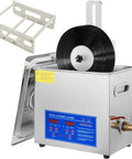 Keep Your Wax Crack Free With This Sleek Six Liter Ultrasonic Record Cleaner Holds Eight Vinyl Spinners Features Rust Proof Steel And Automatic Drying Rack For Fresh Turntables, showcasing a digital ultrasonic cleaner with vinyl records.