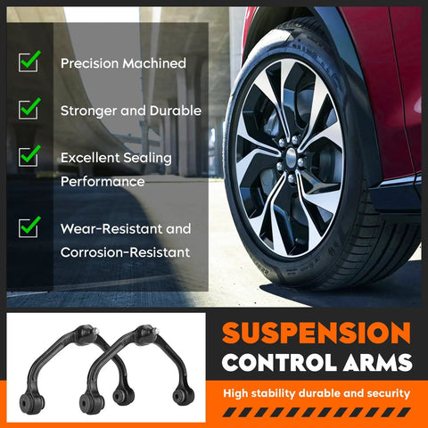 Front Upper Control Arm Kit With Ball Joint For RWD Ford Ranger And Mazda B Series Trucks 1998 To 2011 Mazda B2300 B2500 B3000 B4000 1 Piece Coil Spring Front Suspension 10pc Replacement, black steel arms