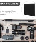 Black Foam Insert Packing Material With Extra Reinforcement For Fragile Gear Like Cameras Drones And Tools