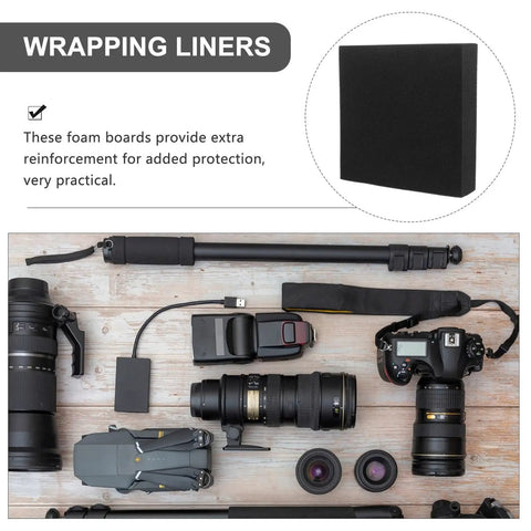 Black Foam Insert Packing Material With Extra Reinforcement For Fragile Gear Like Cameras Drones And Tools