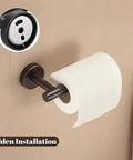 Oil Rubbed Toilet Paper Holder And Towel Ring Set Wall Mounted Rustic Farmhouse Style Rustproof Stainless Steel Bathroom Hardware