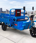 Electric Cargo Tricycle With A 1000W Beast Motor, 60V 45Ah Battery, Huge Capacity, Range 60 To 70Km, Can Haul 1100 Lbs, Eco Friendly Urban Hauler, Tough Steel Frame, Quick And Easy Assembly For Real World Cargo, blue steel frame