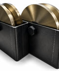 Bulletproof 6 Inch Chrome V Groove Wheels With Box Mount Rock Solid Five Eighth Axle Compatible Track Rollers 3000 LB Payload showing detailed design.