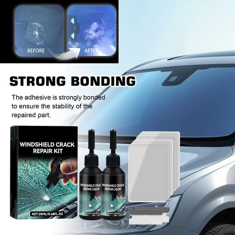 Windshield Pro Chip Repair Kit With Nano Glass Resin For Chips And Cracks Upgraded 2026, repair kit with resin bottles and film