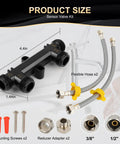 Built Tough Wp596816 Thermal Bypass Sensor Valve Kit For Hot Water Recirculation Systems E Coated Copper OEM parts with fittings.