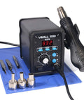 Pro Grade Digital Hot Air Rework Station With Fast Heat, 3 Memory Presets, Accurate Temperature From 212F To 932F shown on mat
