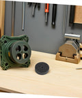 Top Notch Nylon Buffing Wheels Set Of 6 With 10mm Hole For Effortless Finishing Plus Lasting Grind And Polish On Any Workpiece Super Durable Grinding Discs on workbench with tools.
