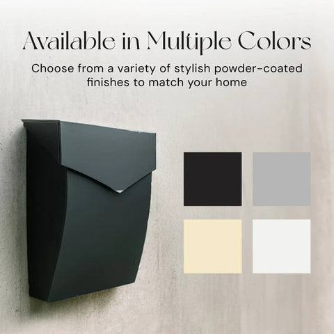 Heavy Duty Outdoor Wall Mount Mailbox Built To Last With Waterproof Rustproof Galvanized Steel 4.8 x 10 x 13 In shown in color options