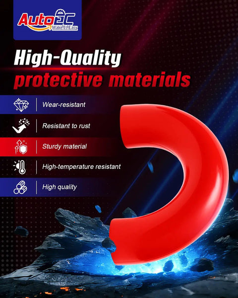 Red Tow Hook Covers for Ford F150 2004 Through 2025, Toyota Tundra 2017 Through 2021, and Ford Bronco 2021 Through 2024 high-quality material