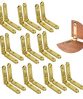Durable Mini Hinges For Wooden Jewelry Box Chest Case Gold Brass 90 Degree Opening Hidden Hinges With 20 Screws 30x30mm
