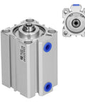 Compact 32Mm Bore Aluminum Pneumatic Cylinder Double Acting With Thin Seal SDA32x40 featuring durable design, easy mounting, front and side view.