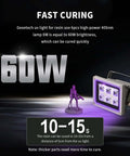 Ultra Fast UV Resin Curing Lamp For SLA DLP LCD 3D Printing 405nm 60W LED UV Light With Rotating Bracket