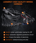 Pure White LED Rock Lights Kit With Rocker Switch Harness 12 High Power Underbody Lights For Trucks ATV UTV SUV Off Road Underglow