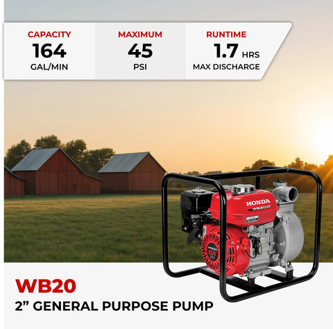 Top Shelf 2 Inch Gas Powered Water Pump Delivering A Badass 164 Gpm High Volume Flow With Heavy Duty Debris Strainer For Pool Drainage Agricultural And Landscape Projects, Honda motor, portable design.